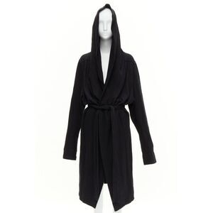 Rick Owens Cotton Hooded Belted Robe Jacket